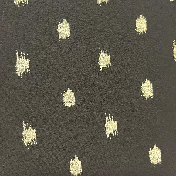 EUC [Ted Baker] Naiomy Black/Silver Flecked Wrap Printed Blouse Top Womens Sz 2 - Picture 9 of 11